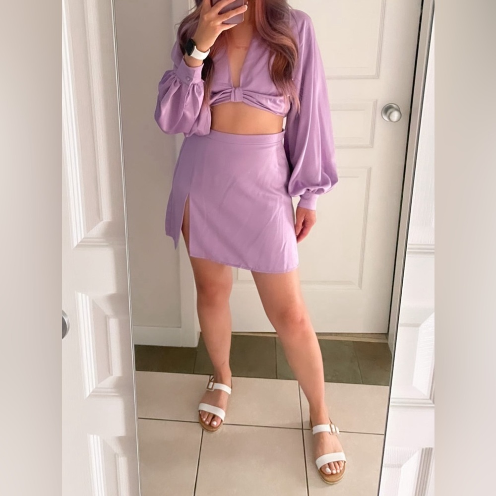 Dynamite lilac purple 2 piece skirt set - Picture 13 of 14